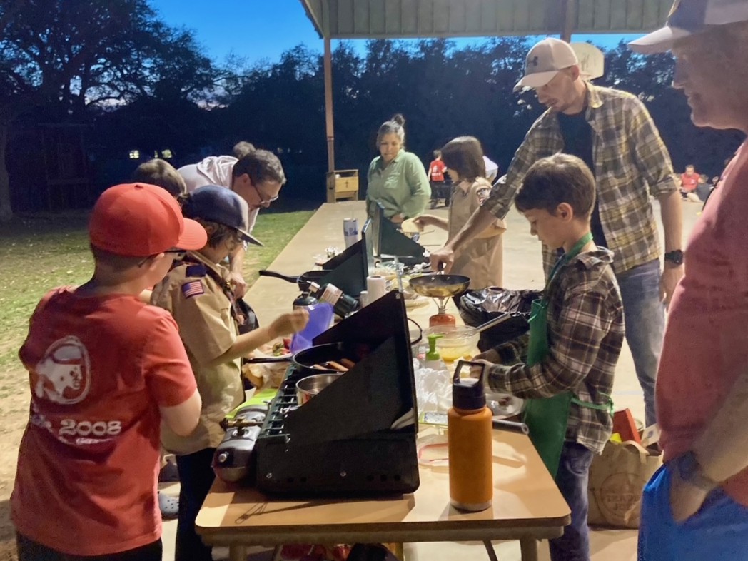 Scouts learn outdoor cooking